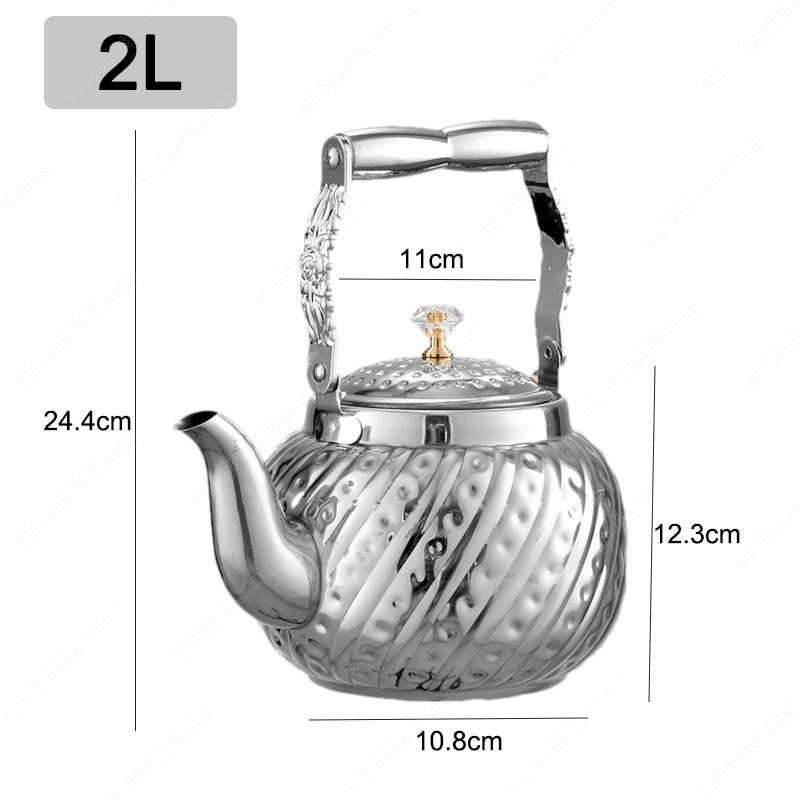 1.2/1.6/2L Czajnik ze stali nierdzewnej z zaparzaczem Srebrny Złoty Młotkowany Sferyczny Czajnik Kuchenny Czajnik do Herbaty na Kuchenkę Indukcyjną