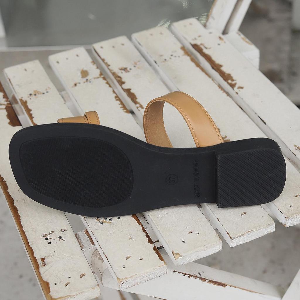 Women's 2024 Retro Square Toe Beach Sandals