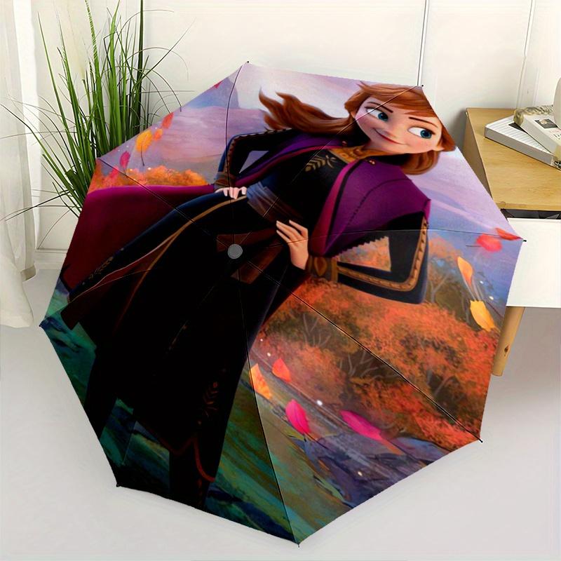 

Anna Frozen Durable Cartoon Folding Cartoon Umbrella, Portable 3-Fold Compact Umbrella for Men and Women, Suitable for Travel or Daily Use.Y
