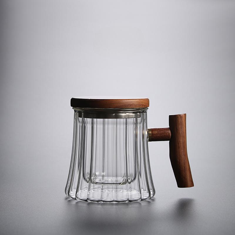 

BEPAN Japanese glass with filter tea cup tea cup separation coffee cup for drinking water heat-resistant 401-500ml