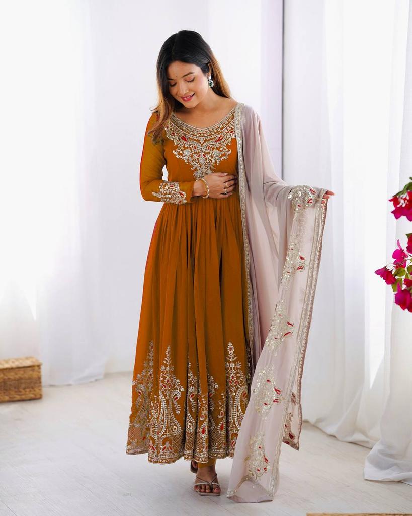 Indian Designer Anarkali Gown Salwar Suit Women Bollywood Party Wear Salwar Kameez