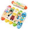 Baby Wooden Rotating Jigsaw Puzzle Musical Hand Bell Rattle Toy for Infant Newborn Gift