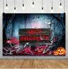 Happy Halloween Skeletons Photography Backdrop Spooky Forest Moonlit Pumpkin Lantern Party Decor Photo Studio Props Background