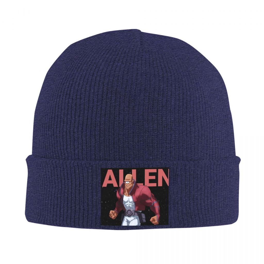 Allen The Alien Logo Invincible TV-Serie Warme Strickmütze Winter Strickmütze Mütze Beanie Hip Hop Kappen für Unisex