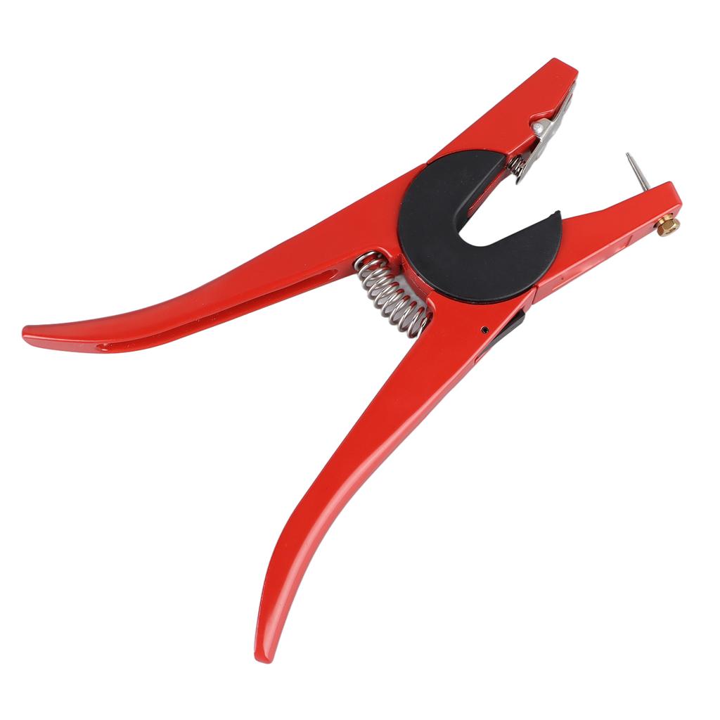 Applicateur d'étiquettes d'oreille Pince universelle en acier allié Antirouille Sûr pour vaches porcs moutons animaux Rouge