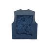 Li Ning Washed Denim Vest Men Vests Dark-Denim-Blue Light-Denim-Blue AMDR041-1