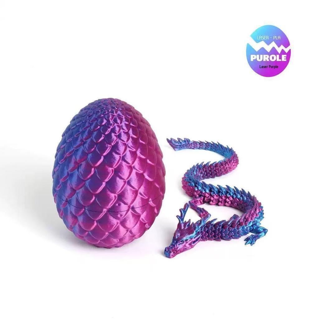Articulated 3D Printed Chinese Dragon Figure Ornament for Kids