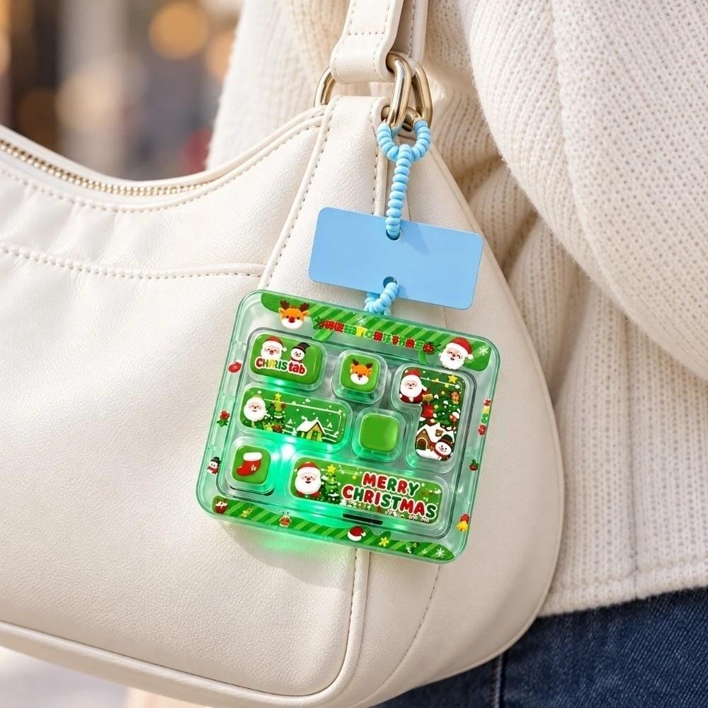 Transparent Dual-Tone Mini Keyboard Pendant Cute Design Keyboard Keychain Kids Bag Pendant