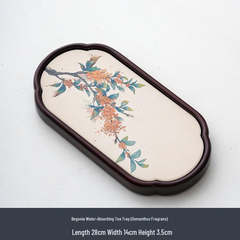 Water Absorbent Tea Tray - Small Chinese Gongfu Tea Set Accessory and Coaster for Tea Ceremony.