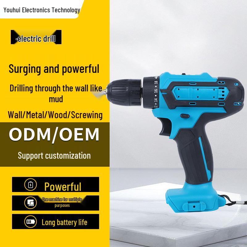 Cross-border Electric Impact Lithium Battery Drill for Household and Industrial Use