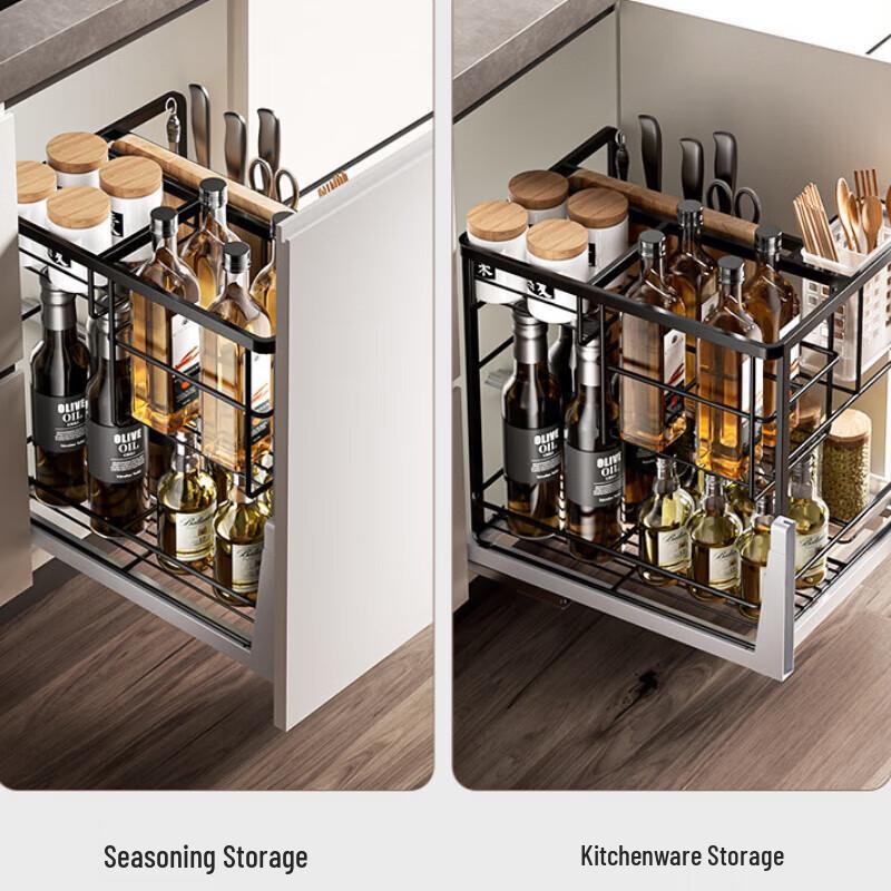 Beifu Kitchen Cabinet Pull-Out Organizer Basket