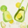600ML Creative Water Bottle with Straw Cute Avocado Plastic Children's Water Cup Portable Outdoor Sports Travel Beverage Drinkis