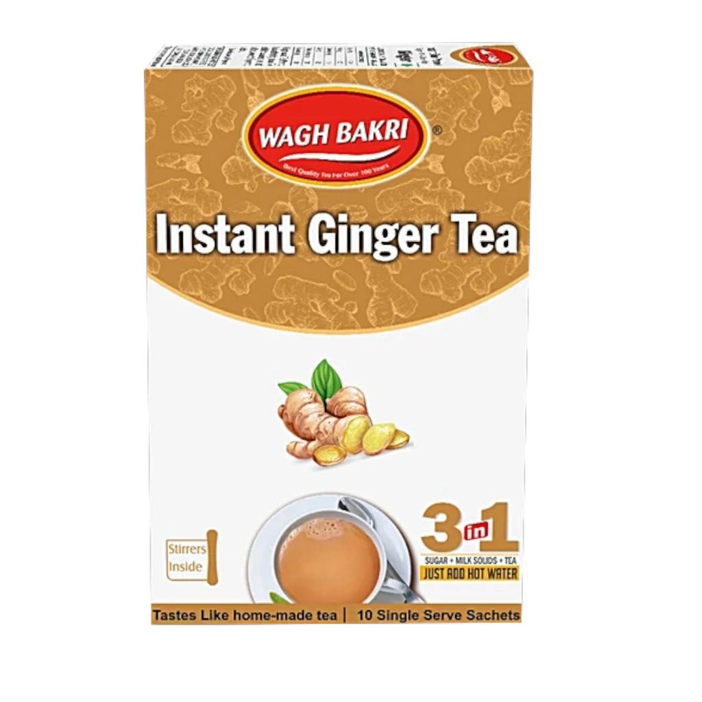 Wagh Bakri Ginger Instant Tea Premix 140G X Pack Of 3 Convenient Powder Mix For Quick Hot Tea