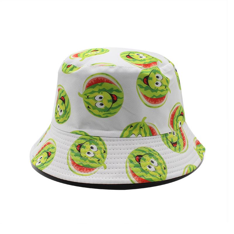 Tropical Print Fruit Pattern Bucket Hat Women Summer Lemon Sports Visor Hat Casual Pot Hat