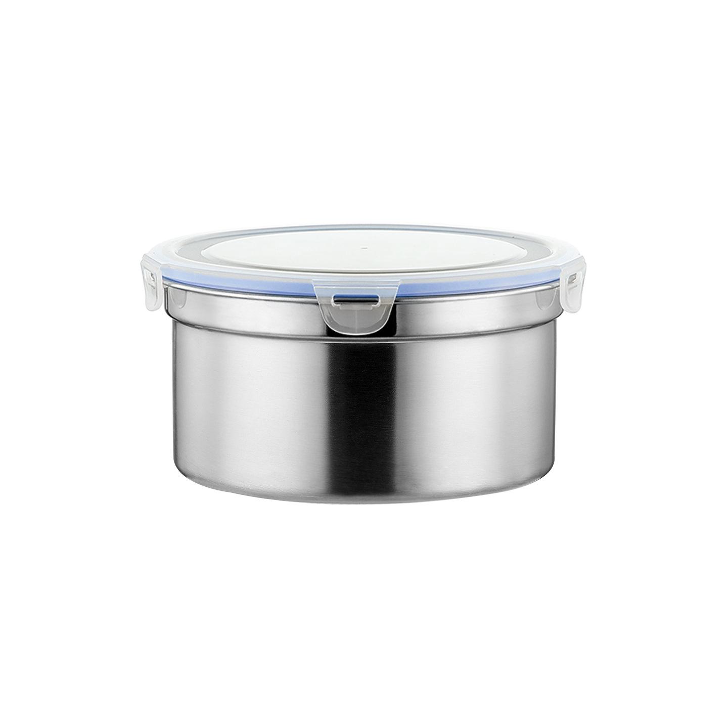 304 Stainless Steel Food-Grade Bento Box for Kids - Round, Portable, Fresh-Keeping Fruit Container 300ml
