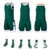 Mens Basketball Uniform Set Sleeveless Single Shoulder Jersey Shorts Quick Dry Breathable Sweat Absorbent Adult Sports Wear
