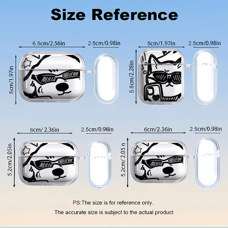 Cool Line Kitty Dog Case For Airpods Pro 4 2 3 Pro2 Pro3 1 Clear Earphone Cases Cover