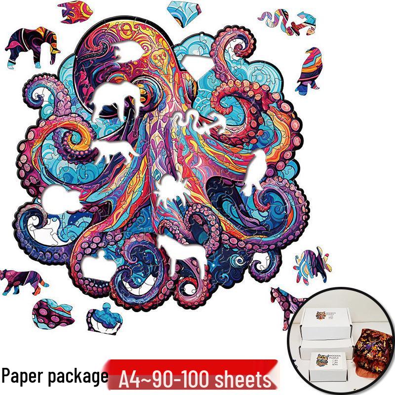 Irregular Animal Dog Penguin Wooden Puzzle in Stock
