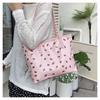 Large Capacity Printed Faux Leather Tote Bag for Women Fashionable Street Style Shoulder Purse