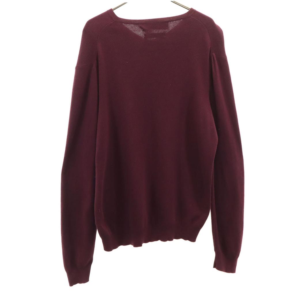 Polo by Ralph Lauren Langarm V-Ausschnitt Strick M Bordeaux Pullover Herren Gebraucht