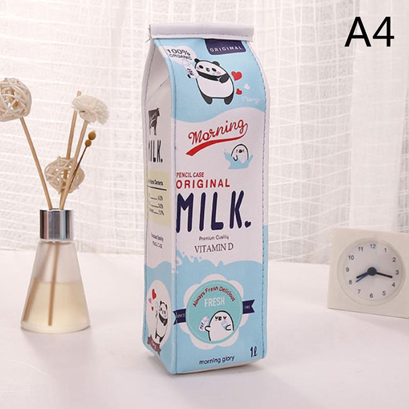 1 Pcs Kawaii Pencil Case Milk Square Gift Estuches School Pencil Box
