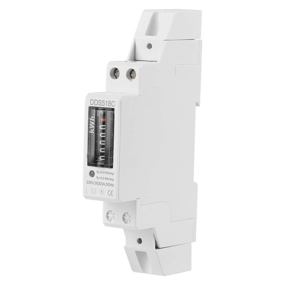 

230V Electricity Power Energy Meter Single Phase Digital LCD Din Rail Energy Meter Lightweight Compact KWh Monitor