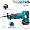 21V Cordless Brushless Reciprocating Saw Saber Saw with 4PCS Blades Li-ion Battery Metal Pipe Wood Cutting Tool New