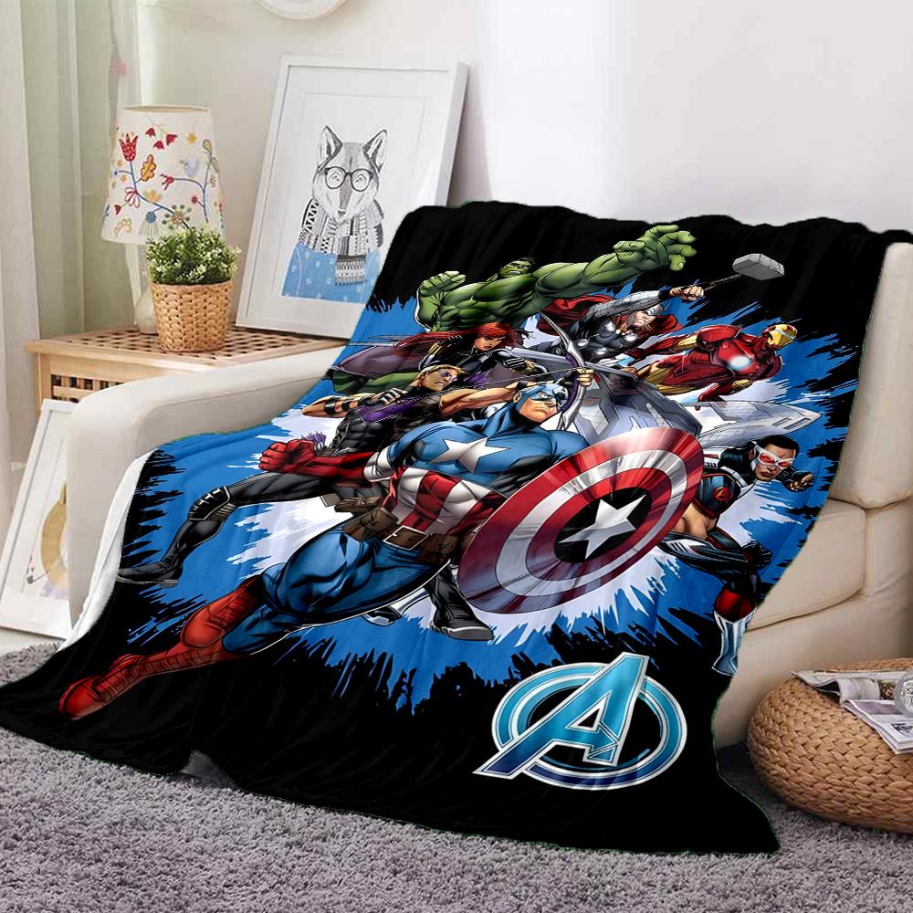1Pc Avengers Assemble Blanket Soft And Comfortable Casual Warm Camping Travel Christmas Halloween Xmas Gift M928649