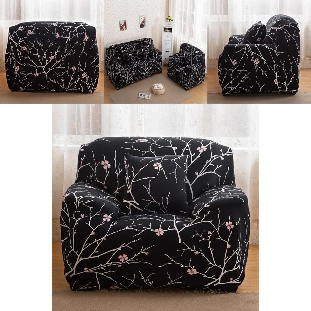 Elegant Floral Stretch Chair Sofa Love Seat Covers With Soft Texture And Excellent Fit