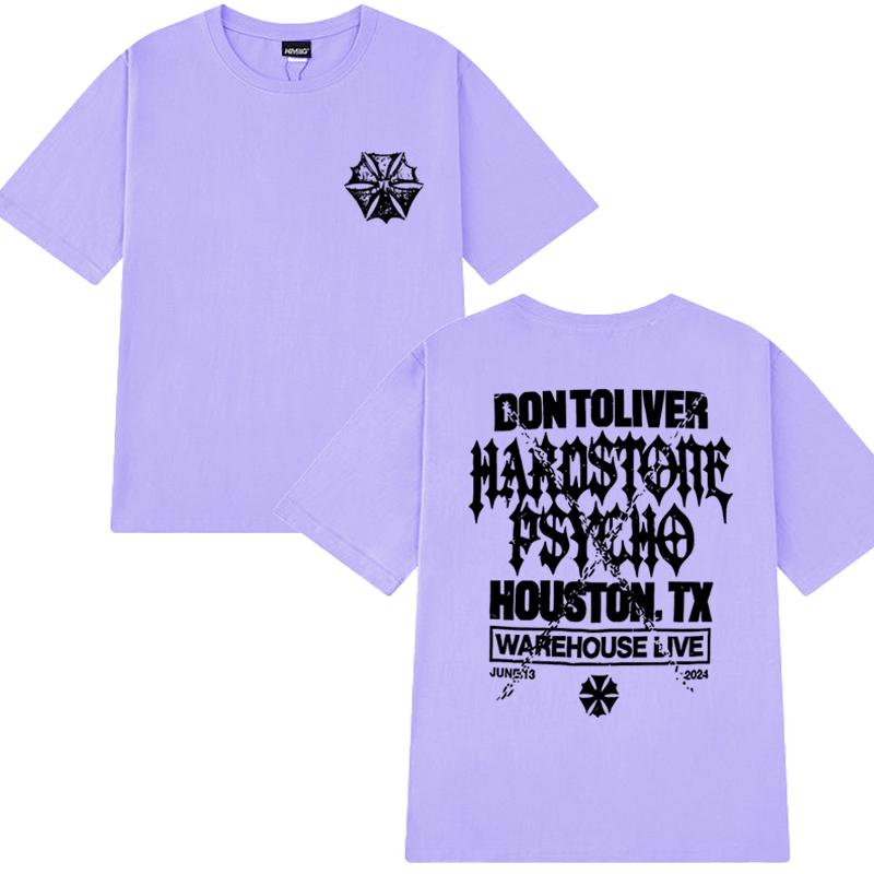 Don Toliver Hardstone Psycho 2025 New Album Graphic T Shirt Men Women Oversized Vintage Short Sleeve T-shirts Unisex Cotton Tops