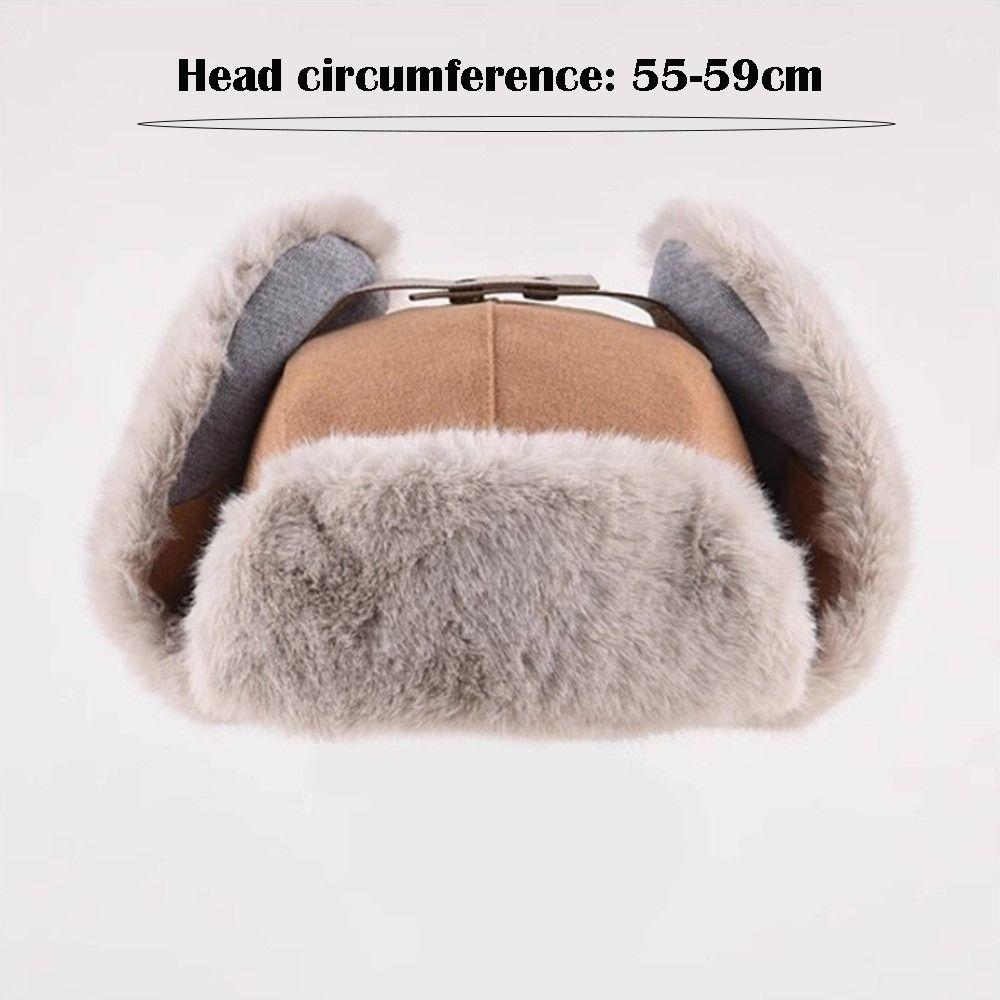 Waterproof Russian Bomber Cap Warm Winter Thermal Hat Vintage Earflap Hat Winter Season