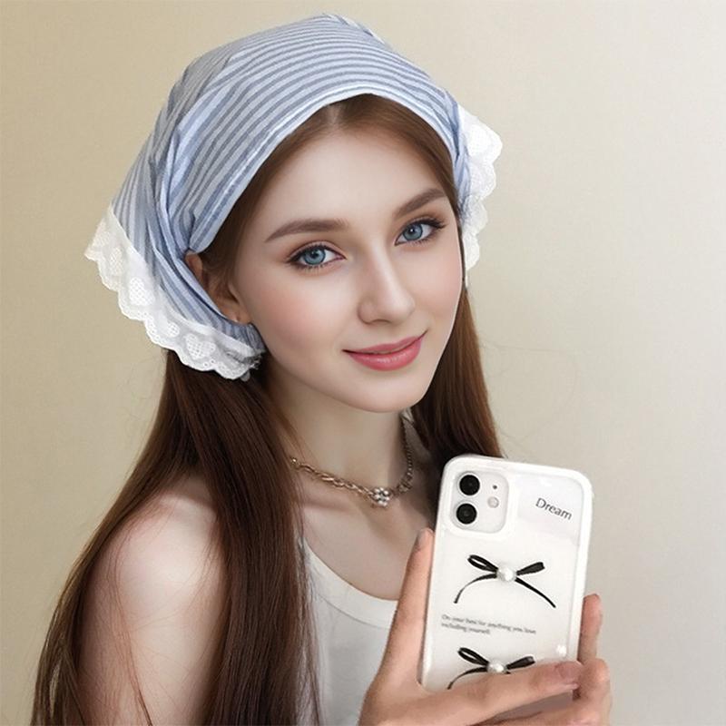 Kvinner Blonder Trekantskjerf Søte Jenter Solskjermingsskjerf Vår Sommer Fransk Strandstil Hårbånd Vintage Kvinne Dame Muslimsk Hijab