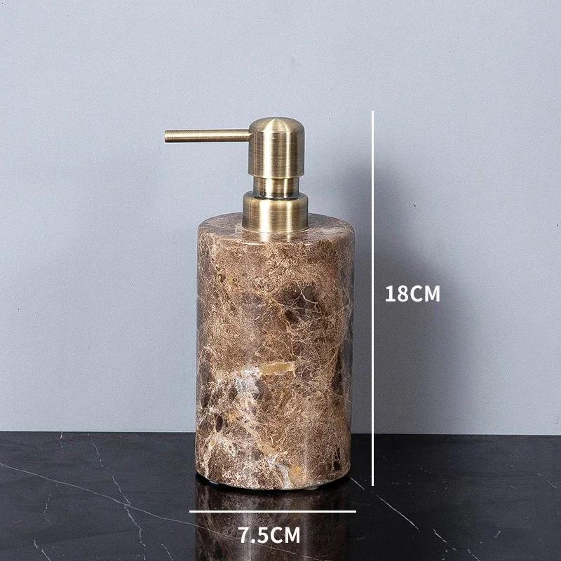 

Набір для ванної кімнати Emperador Dark Natural Marble Коричневий розкішний тримач для зубної щітки Мильниця Дозатор мила Аксесуари для ванної кімнати