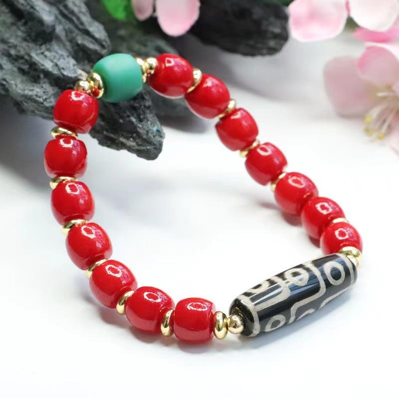 2026 Dzi Bead as Right Rain Bracelet Agate Ornament Factory Live Delivery S1122633 Multi9mm