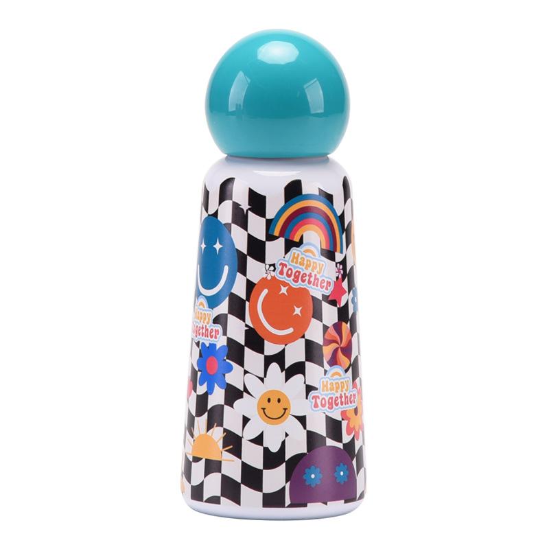 Stainless Steel Thermos Cup 350Ml Cute Student Children'S Printed Water Cup Portable Outdoor Sports Water Cup