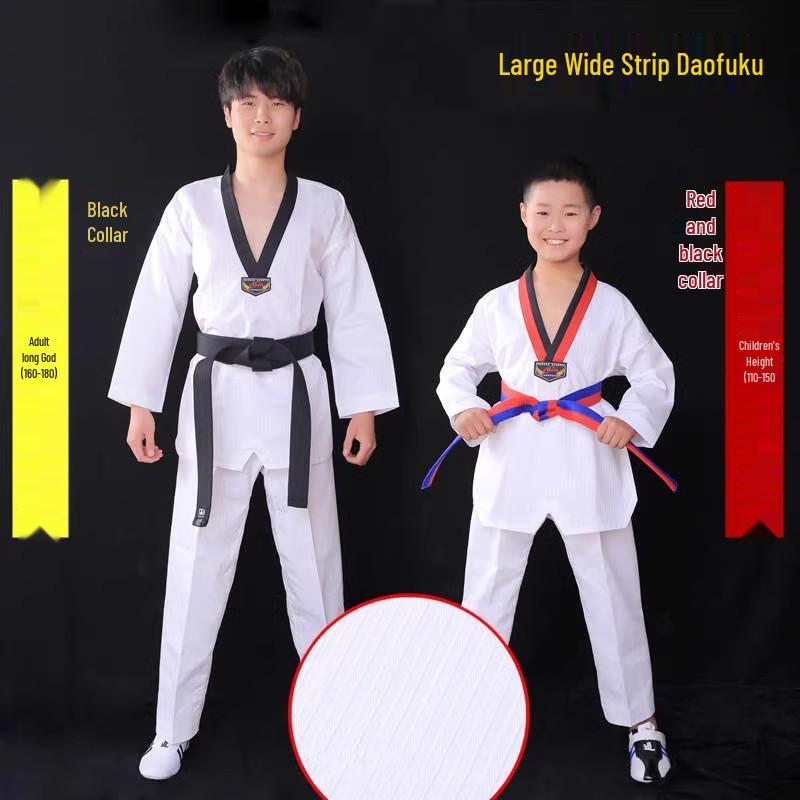 Taekwondo Uniform for Adults & Children: Pure Cotton Dobok for Beginners, Students, Coaches, Men & Women.