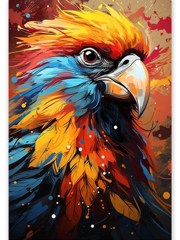 

Птичьи клювы, украшение для спальни, украшение для дома, красочные перья, 5D, сделай сам, алмазная роспись, мозаичная вышитая маска из перьев Full Round 20x30CM