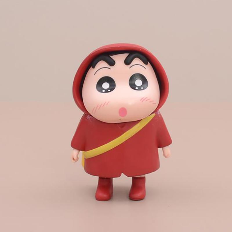 1 pieza 10 cm Kawaii Crayon Shin Chan Figura de Anime Impermeable Pvc Lindo Modelo de Colección Figura de Acción Juguetes Niños Niños Cumpleaños
