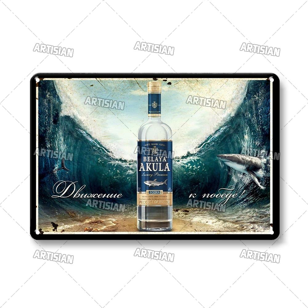 Wodka-Metallschilder, Dekoteller, Wein-Metallschild, Retro-Metallposter, Alkohol-Wandteller, Heimbar, Studio, Industrie-Dekor