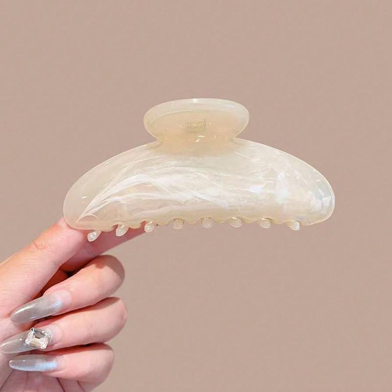 

1pcs Large Size Pink Water Wave Hair Clips 11cm, High-Quality Elegant Versatile Ombre Color Hair Accessories Suitable For Daily белый