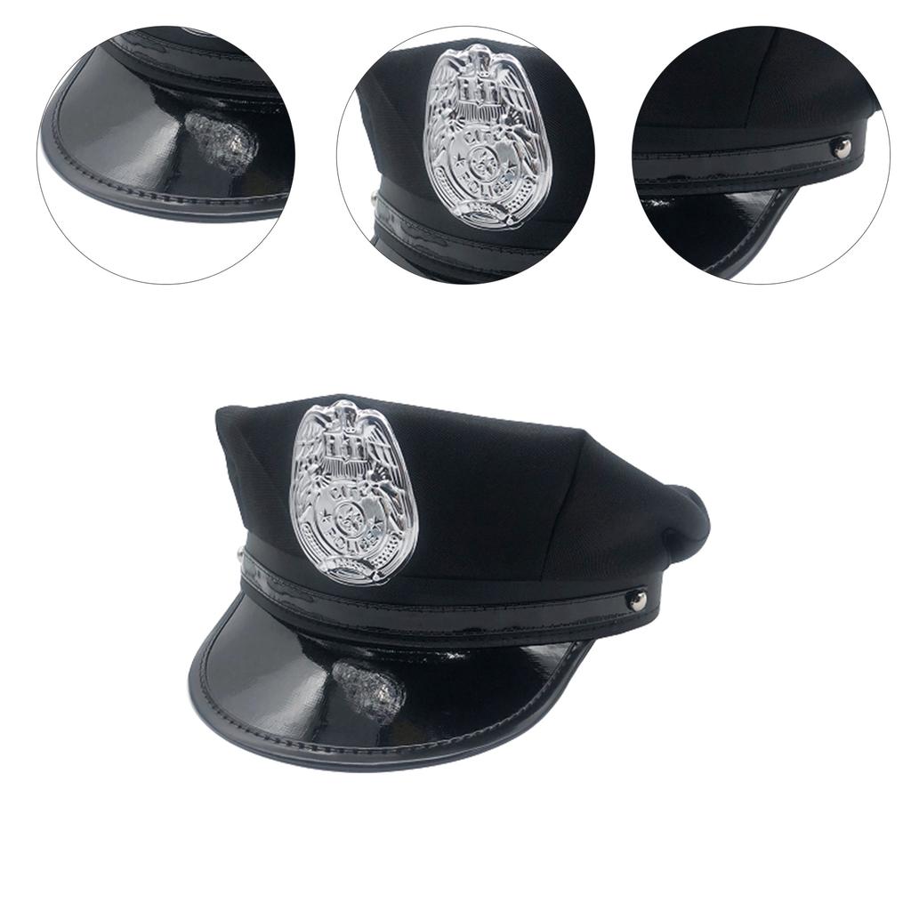 Police Children Hat Cop Cosplay Hat Captain Hat Officer Hat Accessories Stage Performances Cap Party