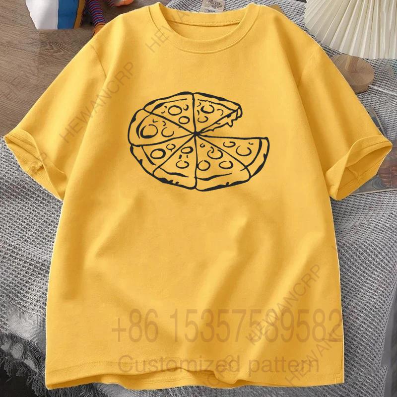 Daddy and Me Parent Child Set Mom and Me Pizza Set Tshirt Mens Tracksuit Round Neck Short Sleeves Casual Cotton Pullover