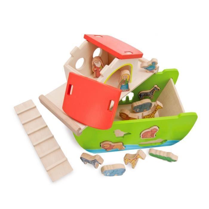 Blocs de bois - Eichhorn - Ark - Multicolore - 50 pièces - À partir de 3 ans