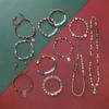 1set/box Christmas Themed Glass Bead Set DIY Bracelet Necklace Earrings Jewelry Accessories