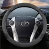 Suede Cow Leather Car Steering Wheel Cover For Toyota Prius 30 20 Prius V Prius C Prius Prime Massage Auto Accessories