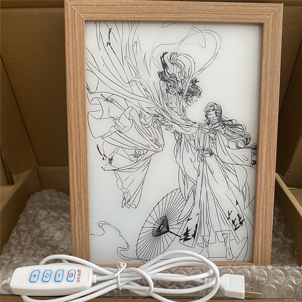 Heaven Official's Blessing Painting Lamp Tian Guan Ci Fu Night Light for BL Fans