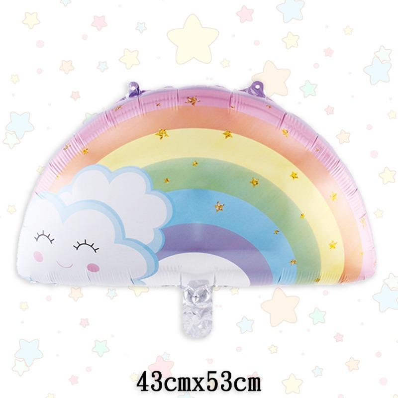 New Cartoon Rainbow Tassel Cloud Aluminum Film Balloons for Children's Day Birthday Party Decoration