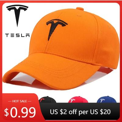Car Sticker 2025 Hot Adult Embroidery for Tesla Baseball Cap Men Women Snapback Sunshade Hat Outdoor Sport Hiking Running Adjust