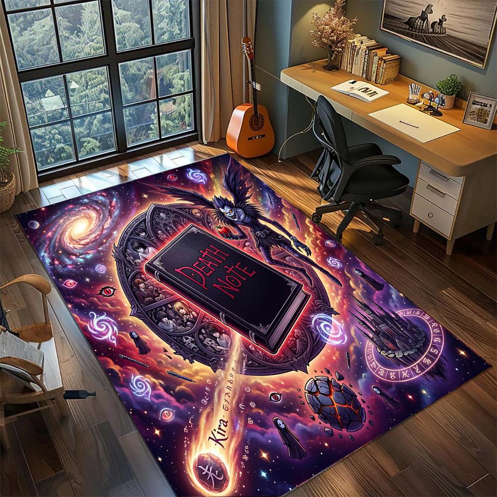 Death Note Floor Mat Non Slip Large Area Washable Rug Carpet Bedroom Gamer Room Home Decor.-TING