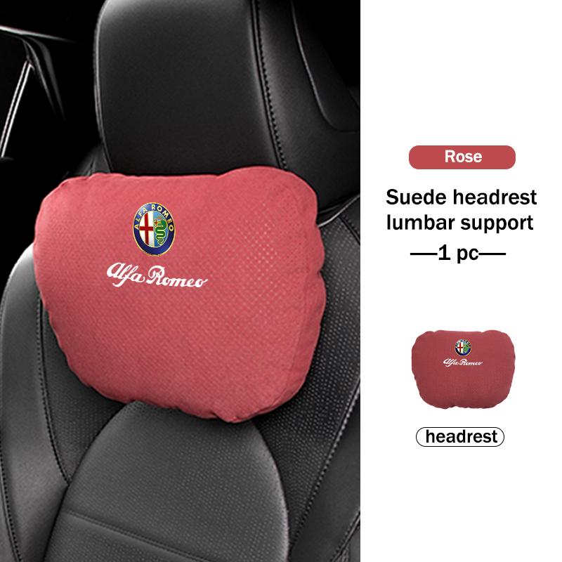 

For Alfa Romeo Car Neck Pillow Head Support Pad Driver Seat Headrest Waist Support Mat 159 Giulietta Giulia 147 Mito 156 159 166